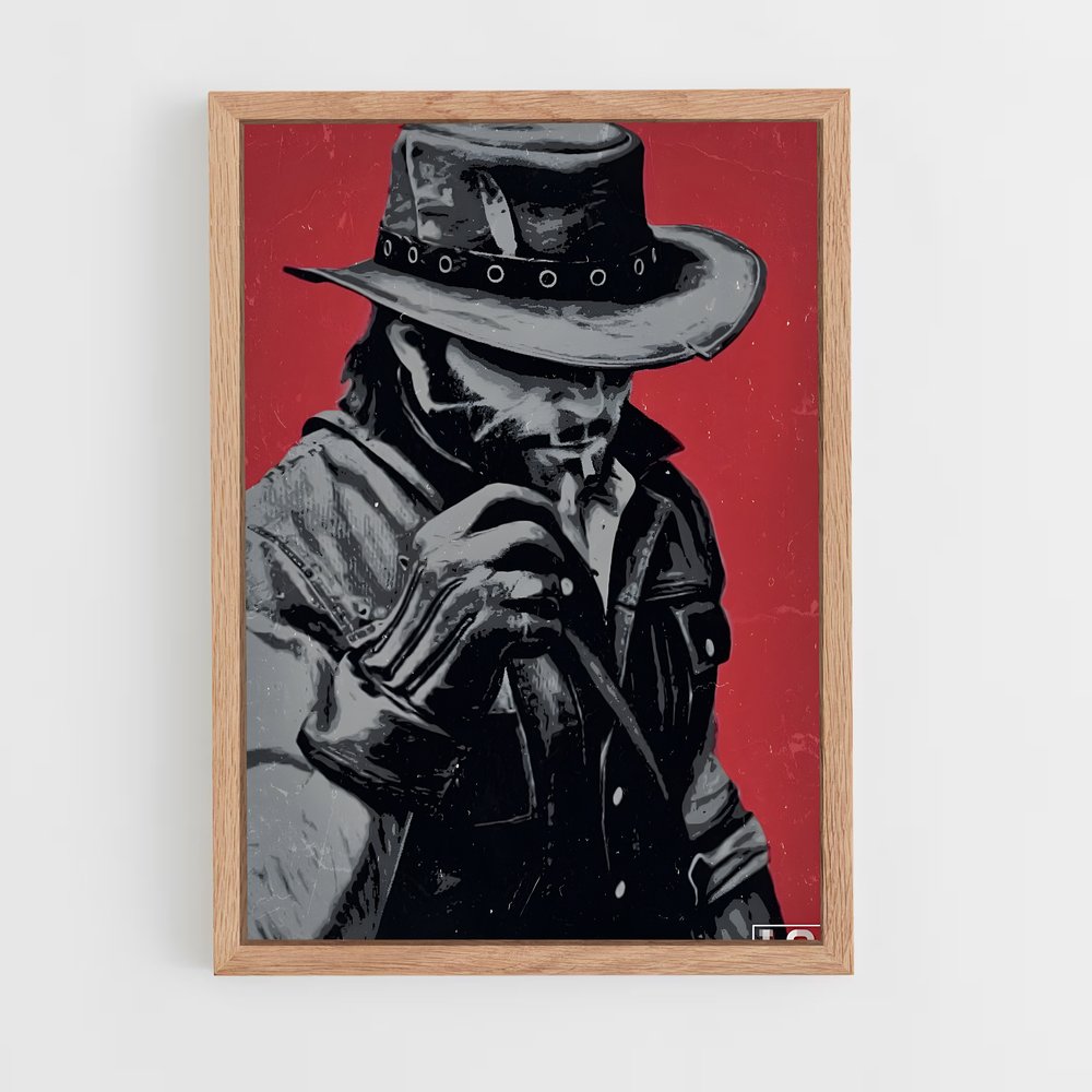 Poster Le Cowboy Mystérieux – affiche Red Dead Redemption (vue 4)